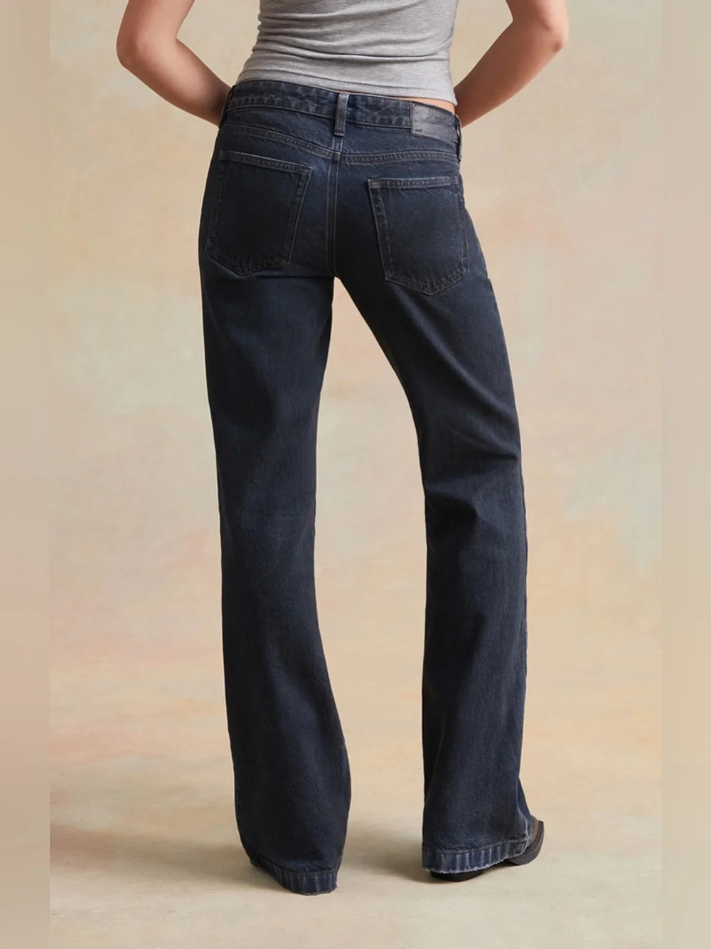 RARE‎ DNM EDIT Dark Blue Low Rise Bootcut Jeans size 27 NWT